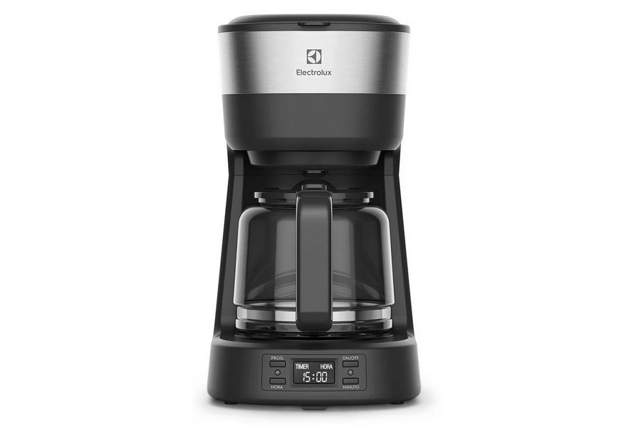 Cafeteira Elétrica Electrolux inox filtro permanente removivel capacidade 1,2L 30 xicaras função timer painel digital desligamento automatico ECM25 127v